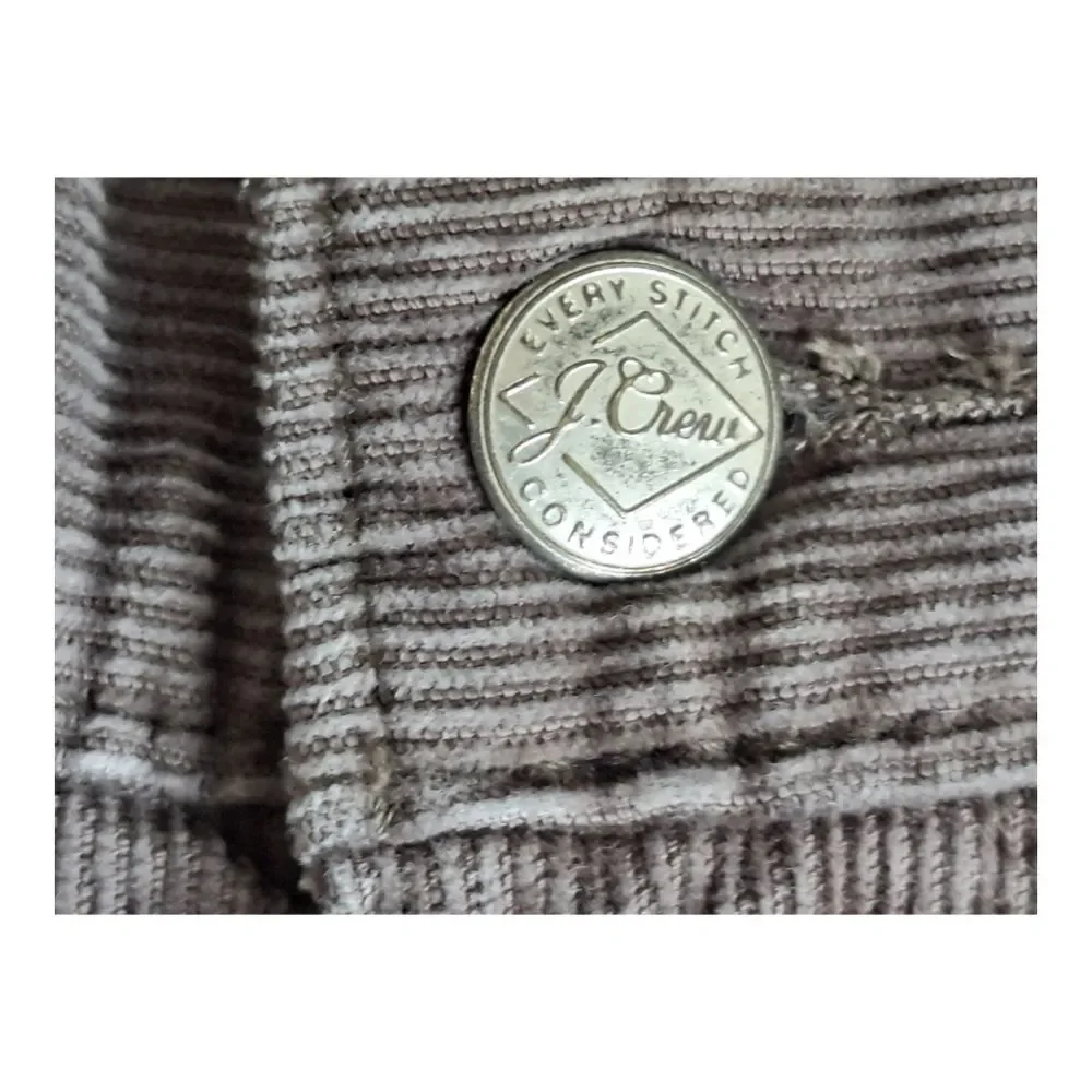 J. Crew 1040 Corduroy Pants Men’s Size 33 Trousers Gray 5 Pocket Jeans Excellent